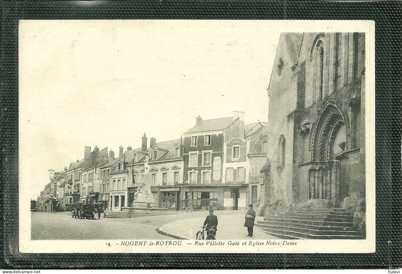 28  NOGENT LE ROTROU - RUE VILLETTE GATE ET EGLISE NOTRE DAME (ref 8221) - Nogent Le Rotrou