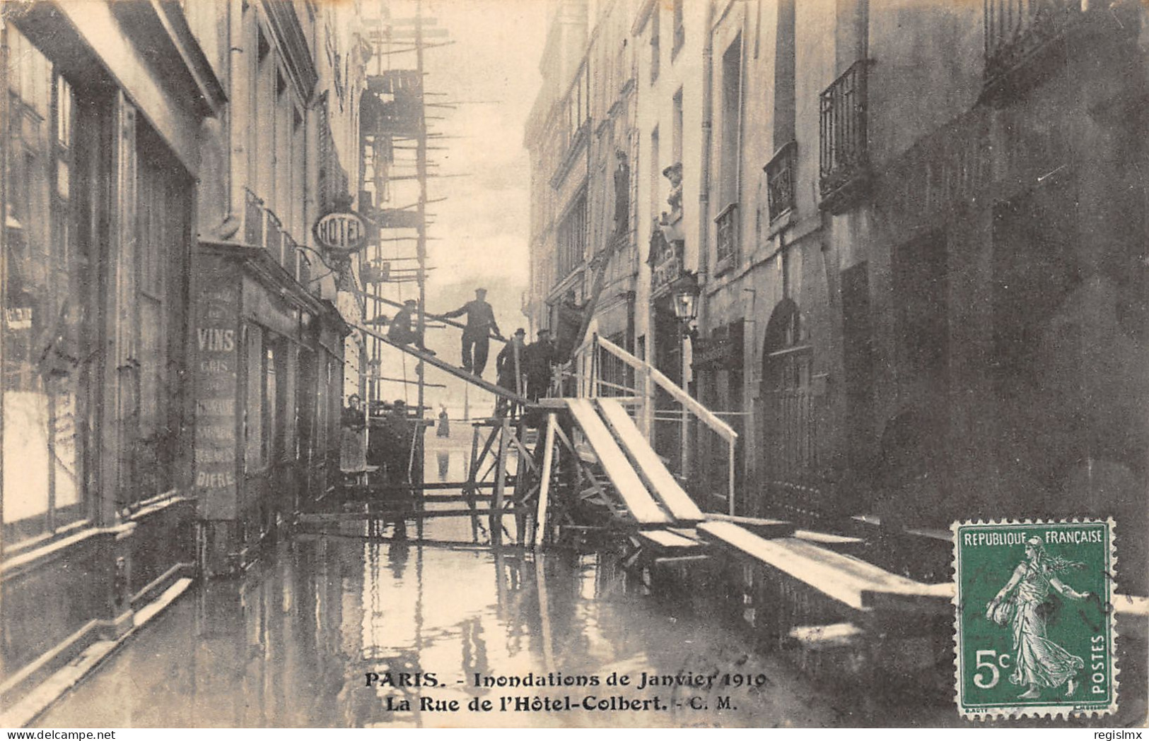 75-PARIS-CRUE DE LA SEINE-N°T2408-A/0303 - De Overstroming Van 1910