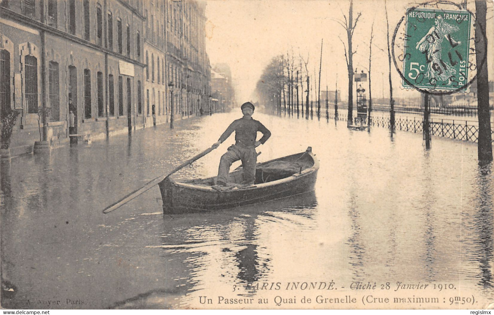 75-PARIS-CRUE DE LA SEINE-N°T2408-A/0295 - Überschwemmung 1910
