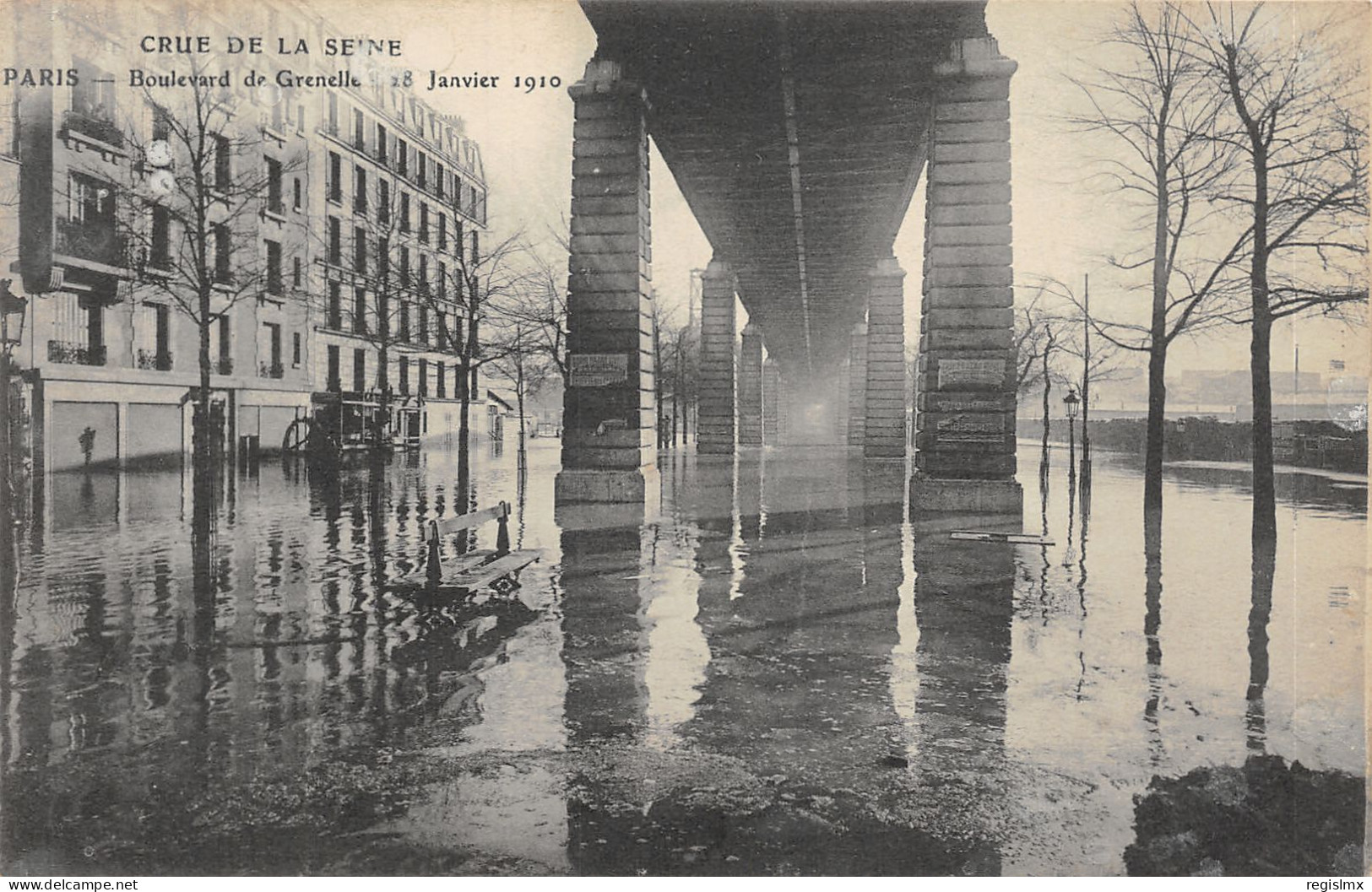 75-PARIS-CRUE DE LA SEINE-N°T2408-A/0017 - Alluvioni Del 1910