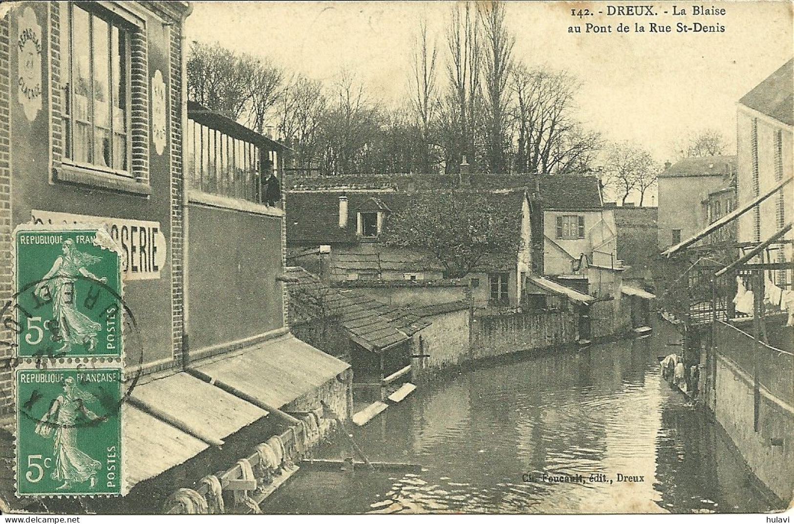 28 DREUX - LA BLAISE AU PONT DE LA RUE SAINT DENIS (pli D' Angle) (ref 8219) - Dreux