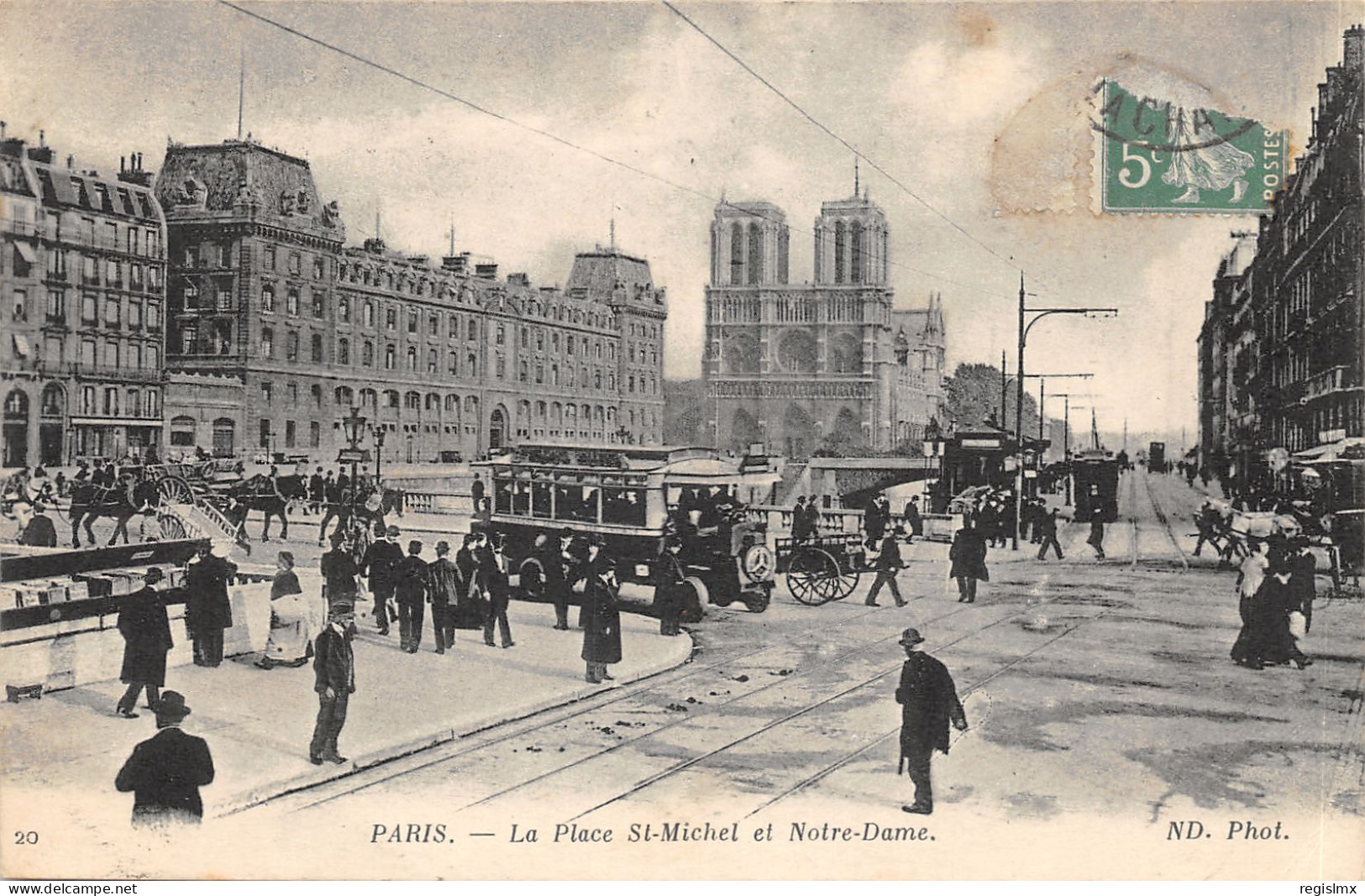 75-PARIS-V-PLACE SAINT MICHEL-N°T2408-D/0389 - Arrondissement: 05