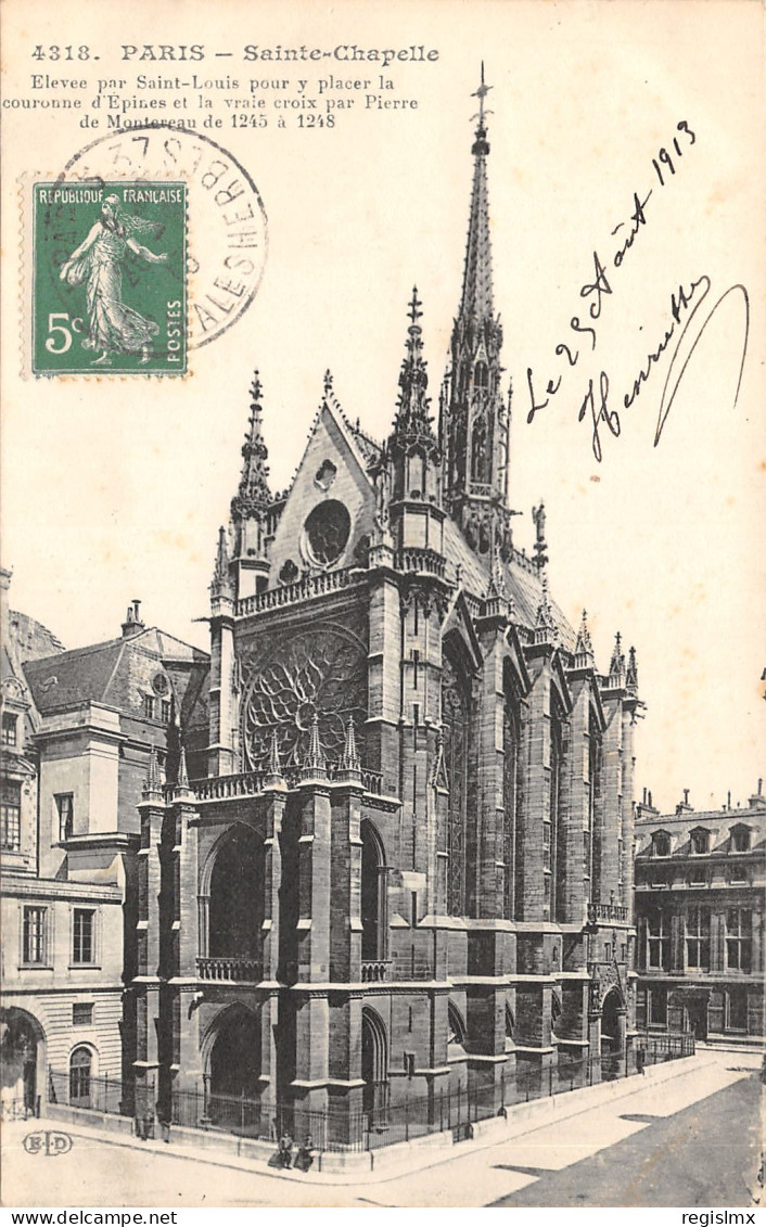 75-PARIS-IV-LA SAINTE CHAPELLE-N°T2408-D/0119 - Arrondissement: 04