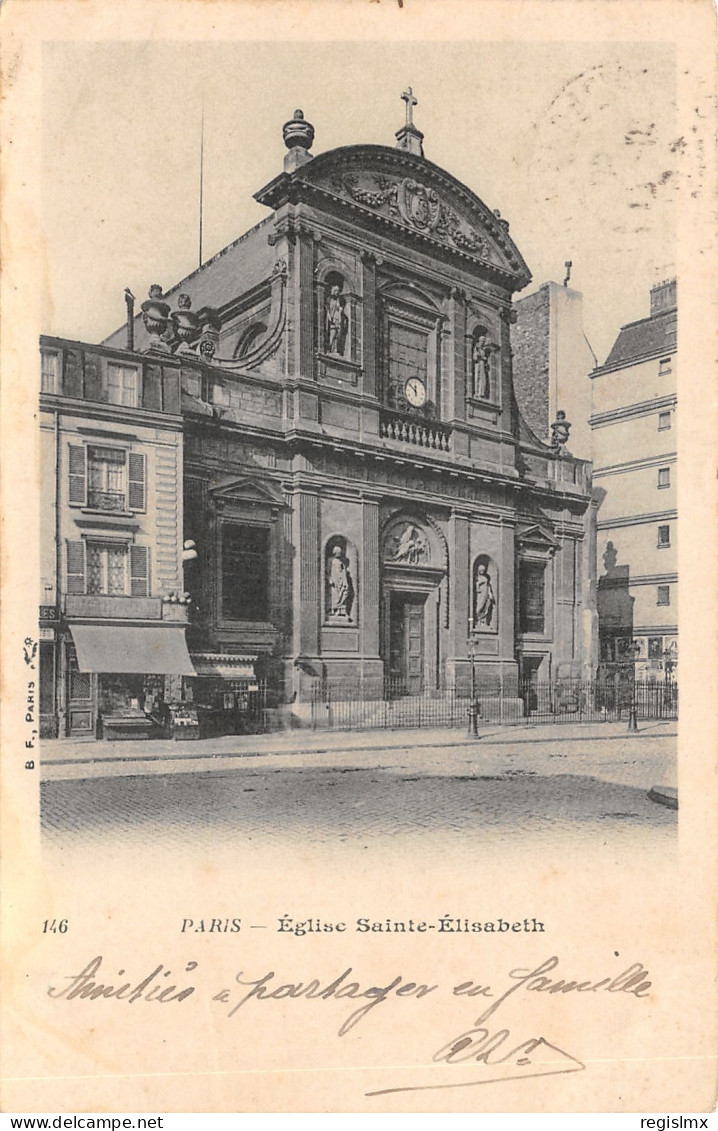 75-PARIS-III-EGLISE SAINTE ELISABETH-N°T2408-C/0261 - Arrondissement: 03