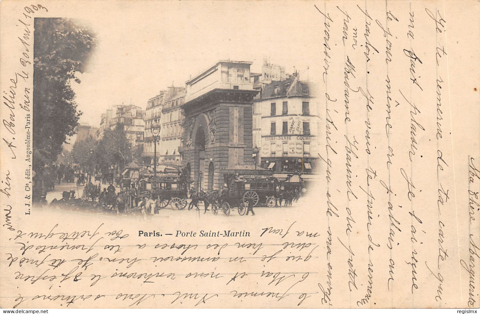 75-PARIS-IER-PORTE SAINT MARTIN-N°T2408-C/0187 - Paris (01)