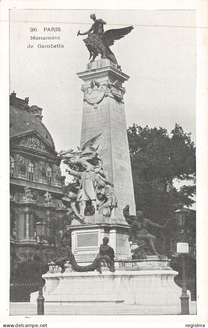 75-PARIS-XX-MONUMENT DE GAMBETTA-N°T2408-H/0201 - District 20