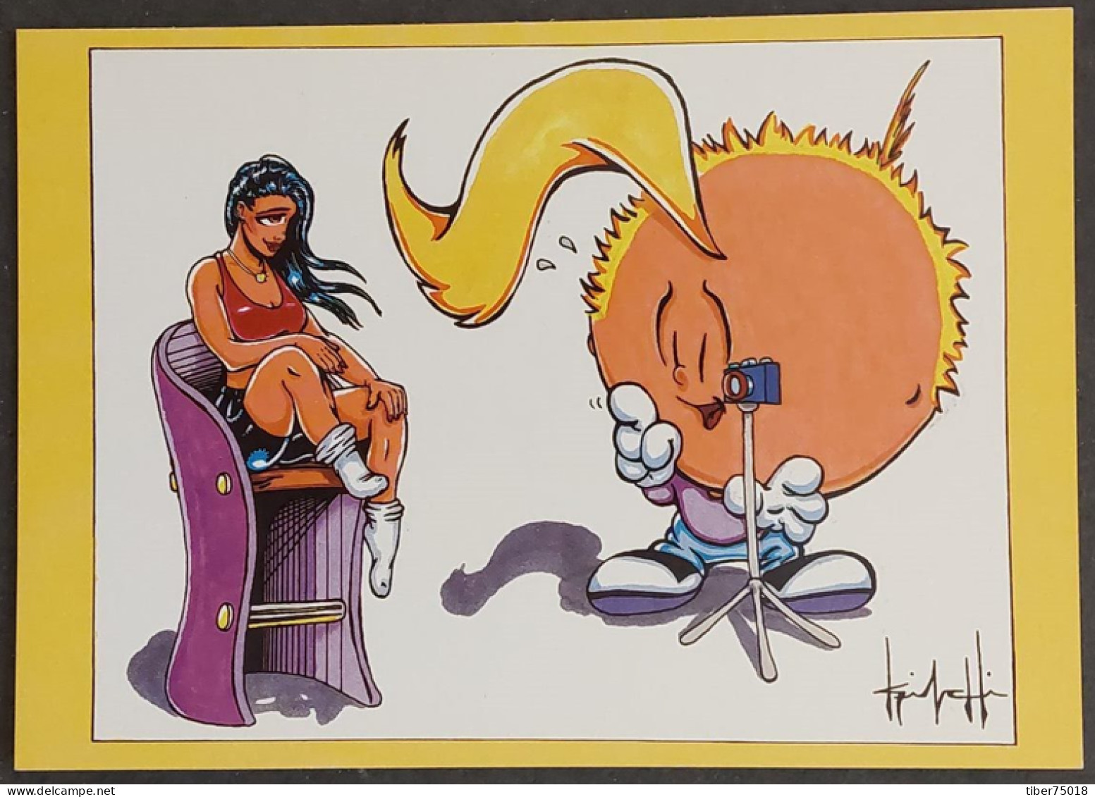 Carte Postale - Marc D. Latrique "Kinchi" - Comic Art, Cartoons & Commercial Graphics (Pin-up - Appareil Photo) - Publicité
