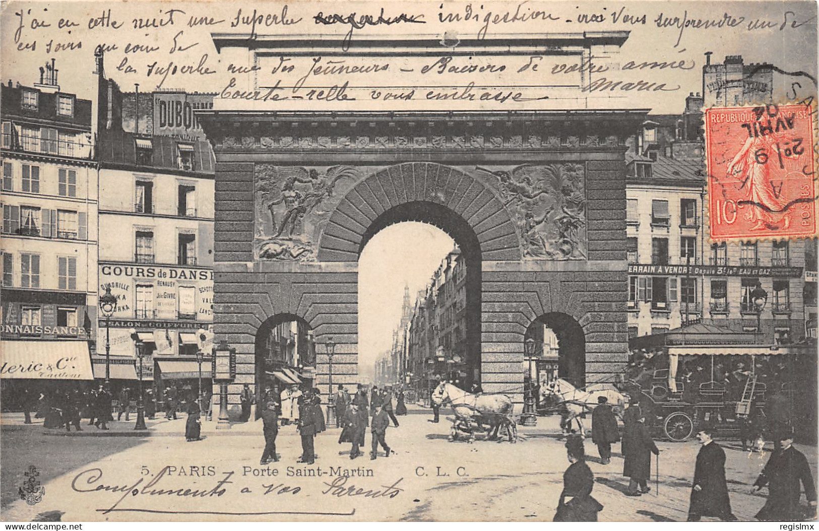 75-PARIS-X-PORTE SAINT MARTIN-N°T2408-F/0127 - District 10