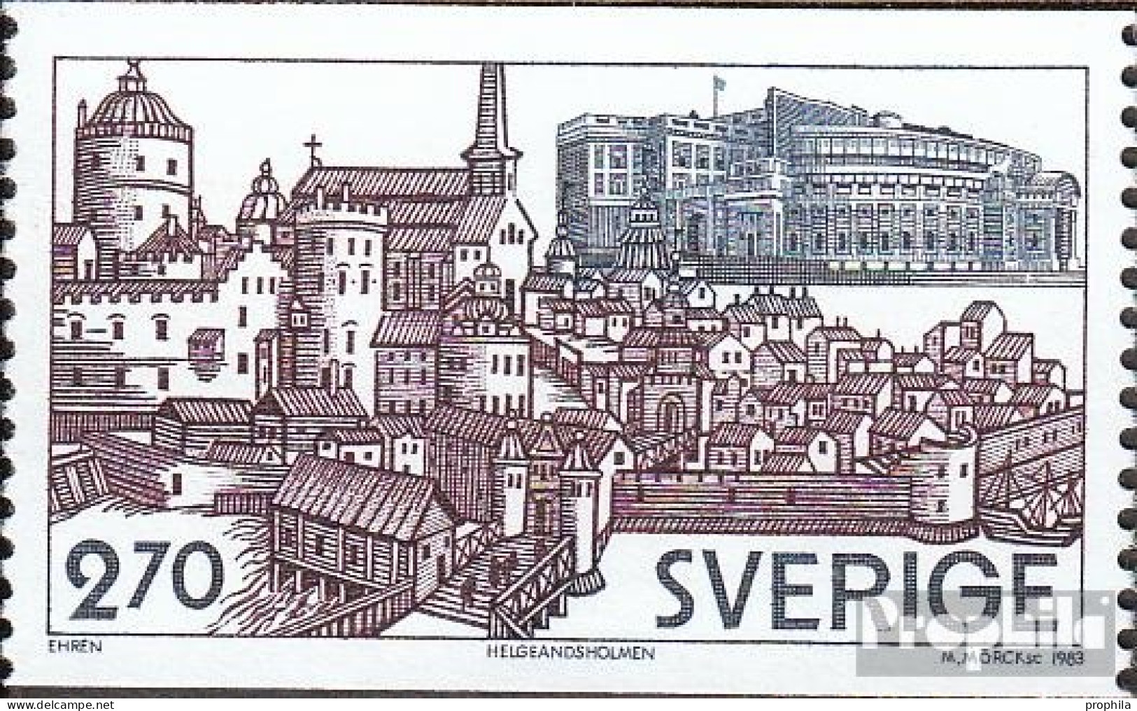 Schweden 1251 (kompl.Ausg.) Postfrisch 1983 Reichstagsgebäude - Neufs