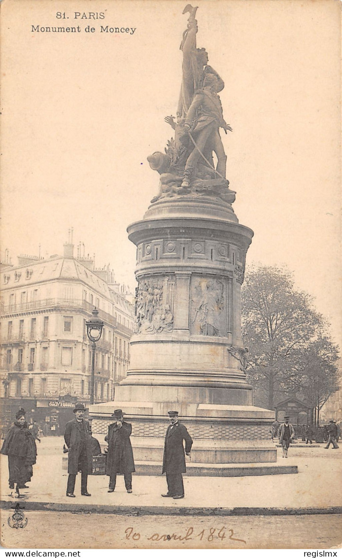 75-PARIS-IX-MONUMENT DE MONCEY-N°T2408-F/0065 - Distretto: 09