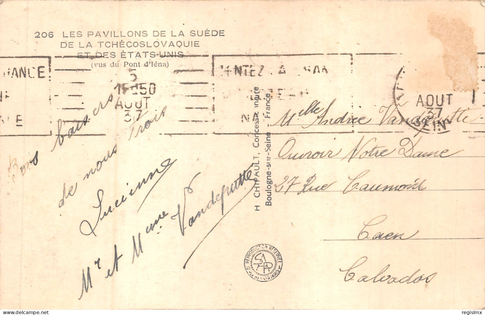 75-PARIS-EXPOSITION INTERNATIONALE 1937-N°T2408-H/0315 - Mostre