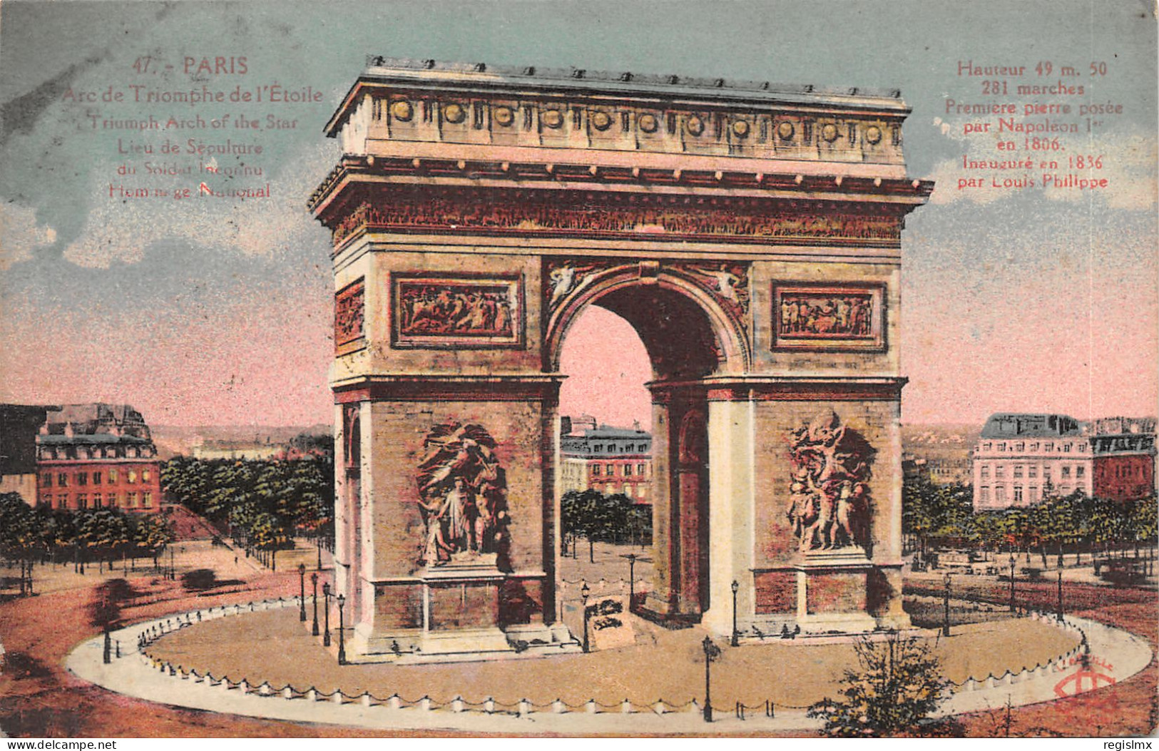 75-PARIS-ARC DE TRIOMPHE-N°T2409-D/0349 - Arc De Triomphe