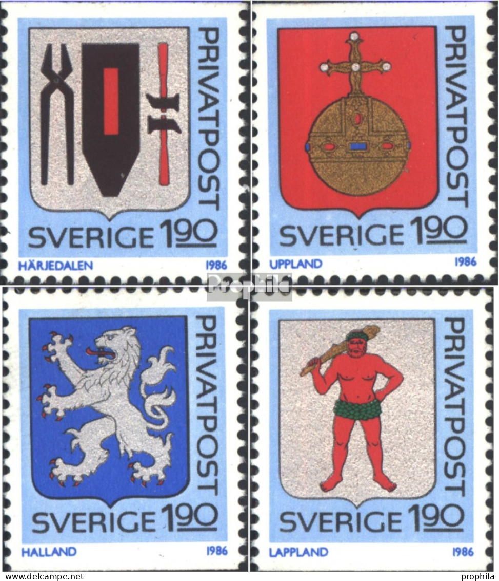 Schweden 1386-1389 (kompl.Ausg.) Postfrisch 1986 Provinzwappen (VI) - Ungebraucht
