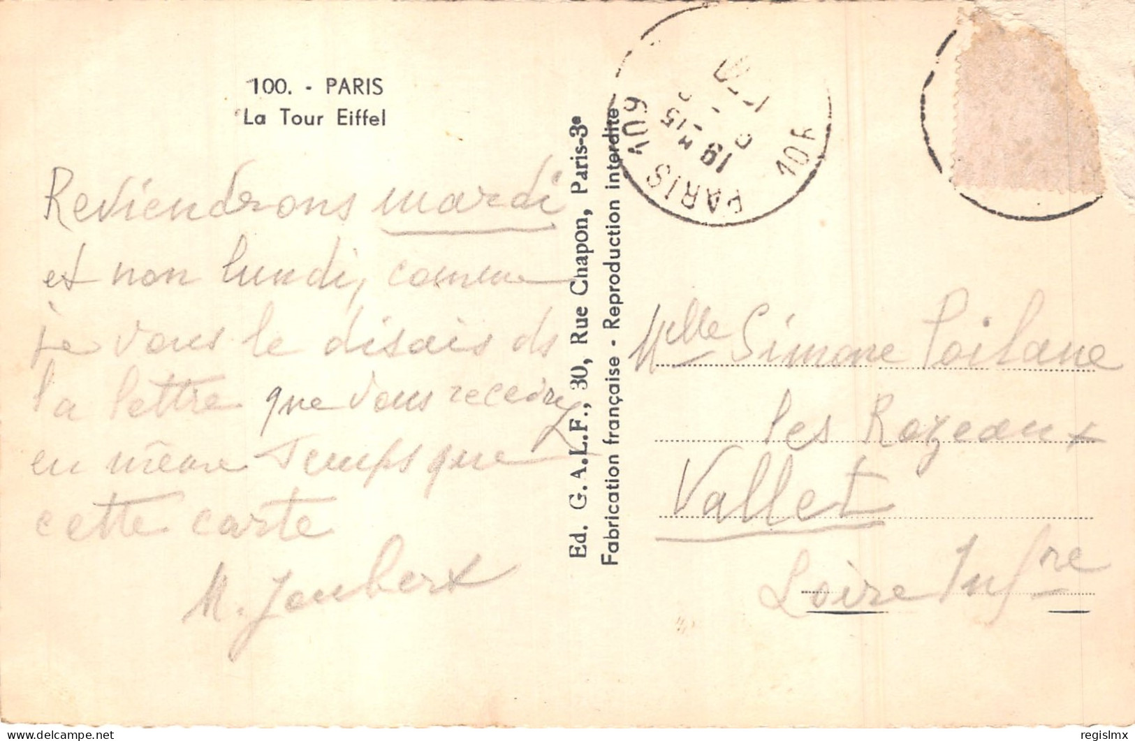 75-PARIS-LA TOUR EIFFEL-N°T2409-D/0191 - Tour Eiffel