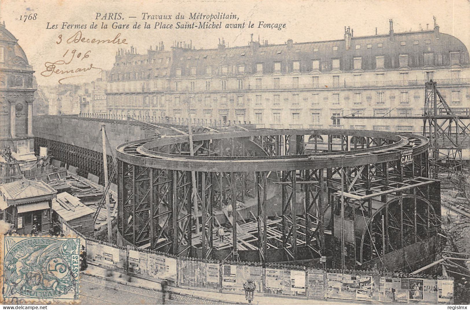 75-PARIS-TRAVAUX DU METROPOLITAIN-N°T2409-C/0213 - Stations, Underground