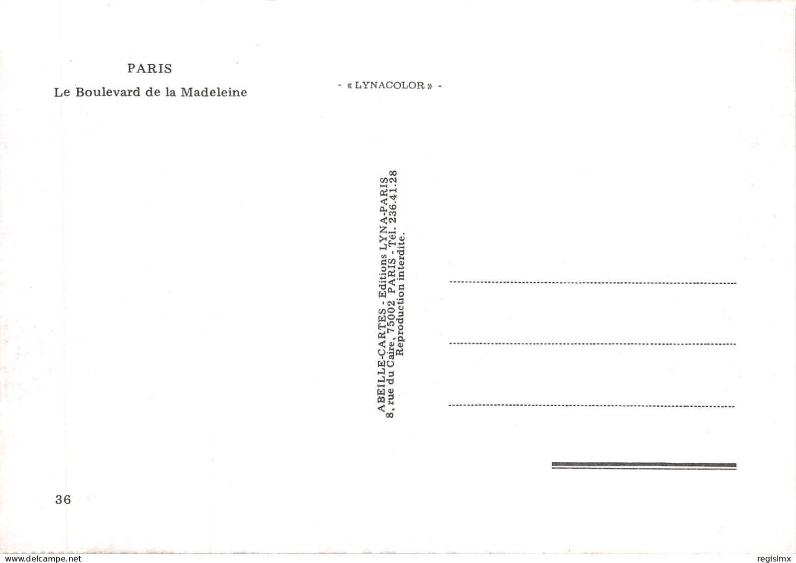 75-PARIS-LE BOULEVARD DE LA MADELEINE-N°T2409-C/0135 - Sonstige & Ohne Zuordnung