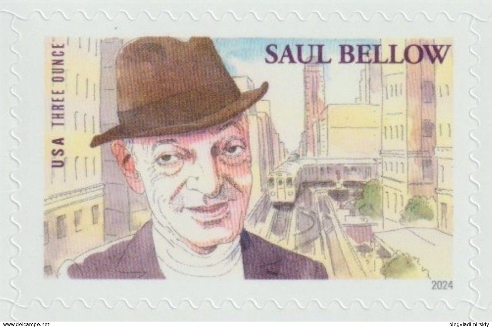 USA 2024 Saul Bellow Subway Metro Train Stamp MNH - Ungebraucht