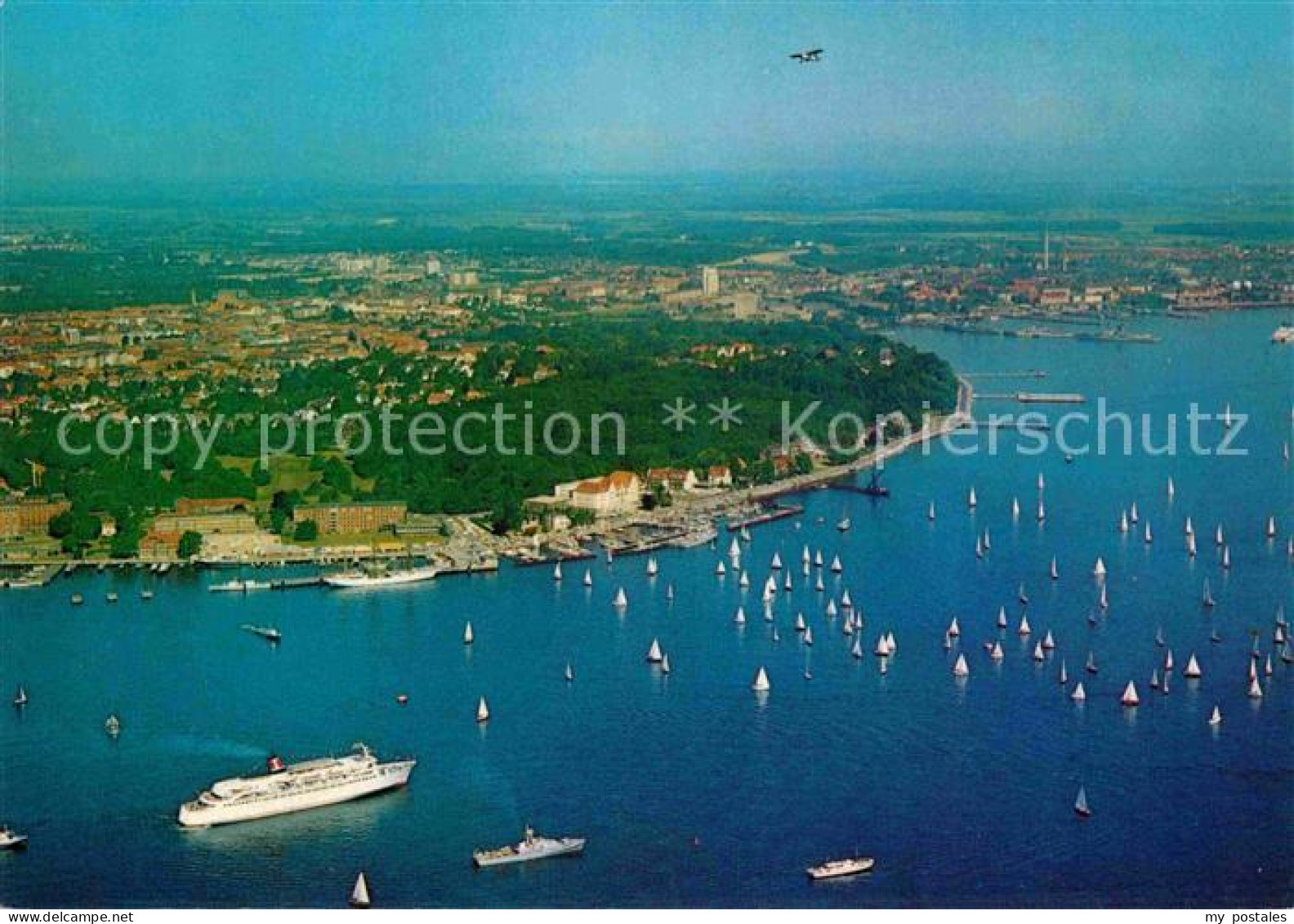 72686348 Kiel Fliegeraufnahme Olympiahafen Mit Foerde Und Faehrschiff Stena Germ - Kiel