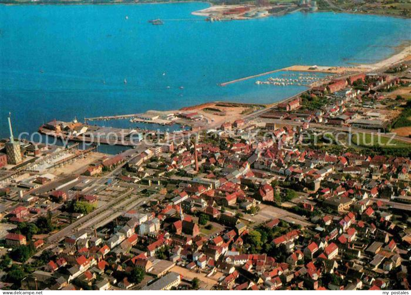 72686345 Aabenraa Apenrade Fliegeraufnahme Mit Hafen  Aabenraa - Denmark