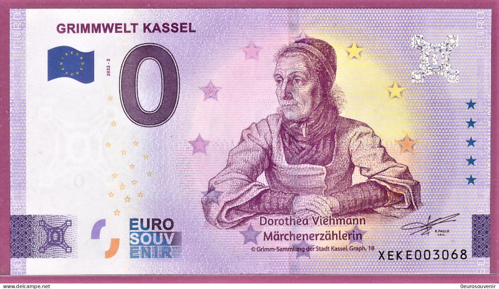 0-Euro XEKE 2022-2 GRIMMWELT KASSEL - DOROTHEA VIEHMANN - Private Proofs / Unofficial