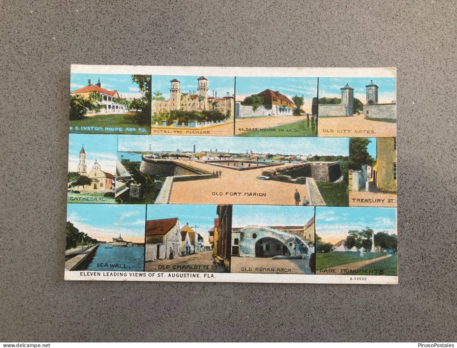 Eleven Leading Views Of St. Augustine, Florida Carte Postale Postcard - St Augustine