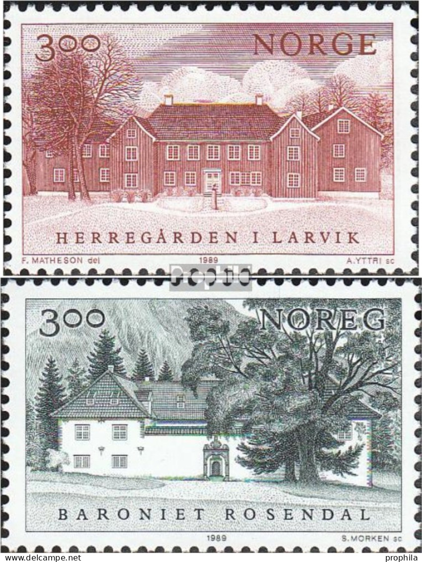 Norwegen 1033-1034 (kompl.Ausg.) Postfrisch 1989 Herrenhöfe - Ongebruikt