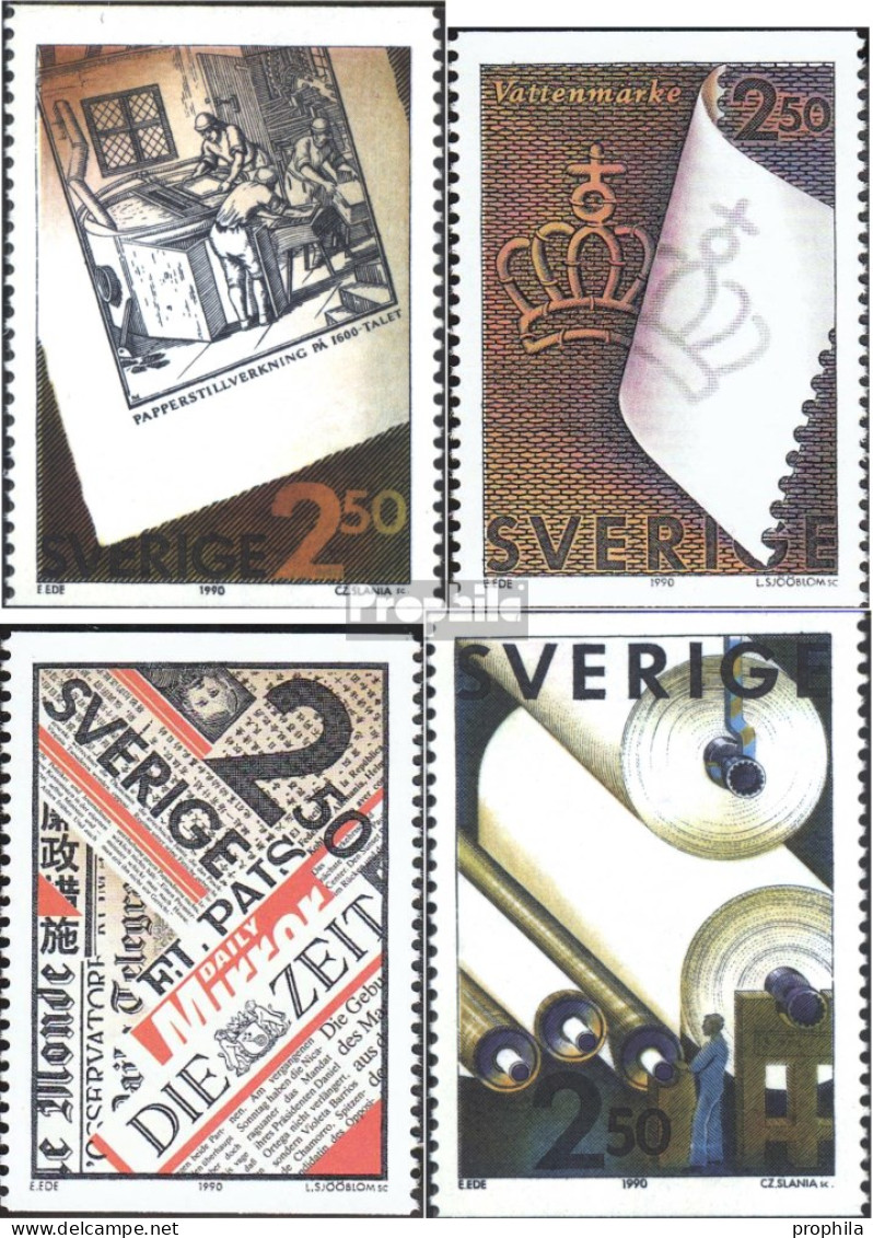 Schweden 1625-1628 (kompl.Ausg.) Postfrisch 1990 Papierfabrikanten - Ungebraucht