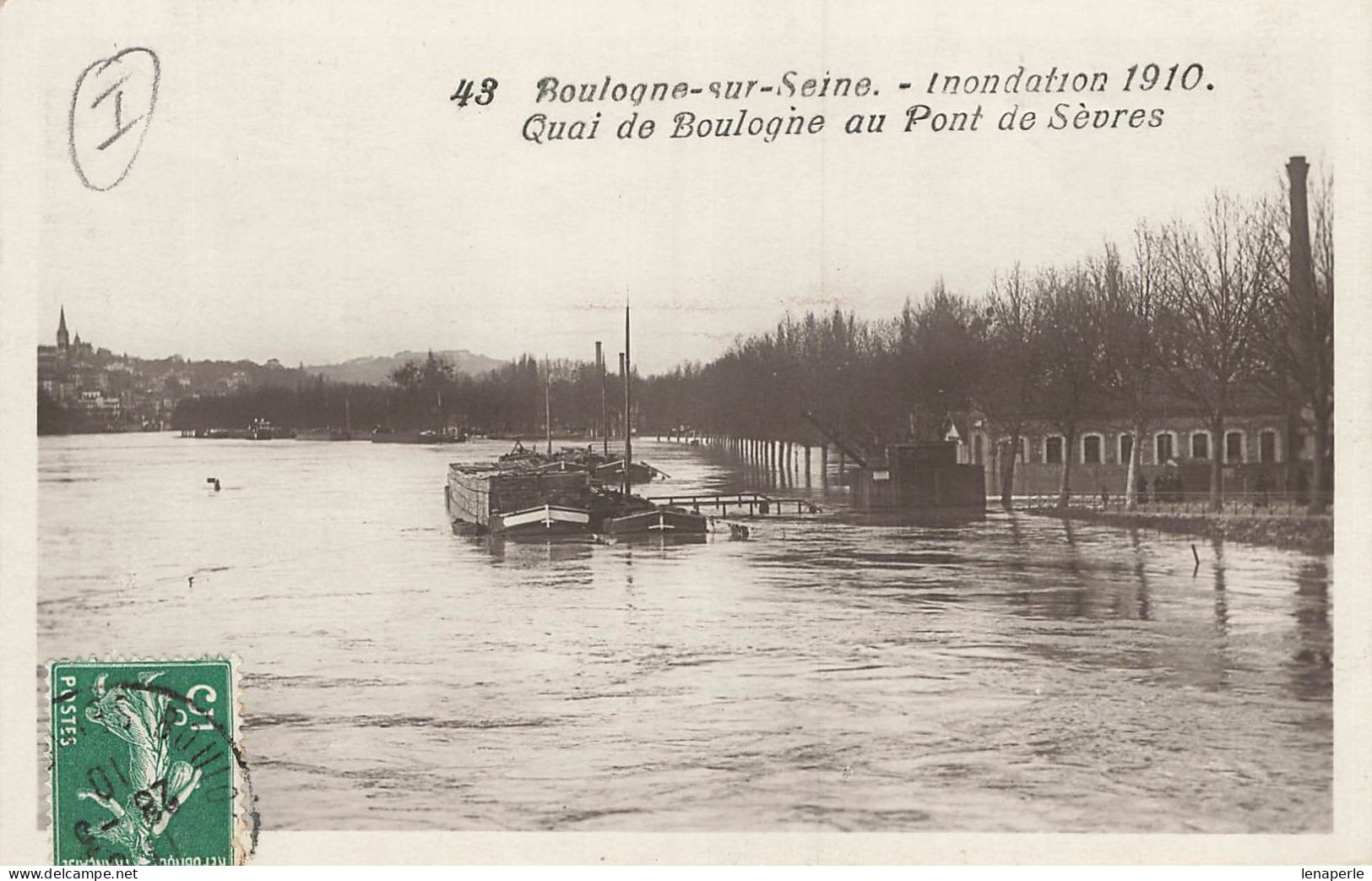 D9748 Boulogne Sur Seine Inondation 19010 - Boulogne Billancourt