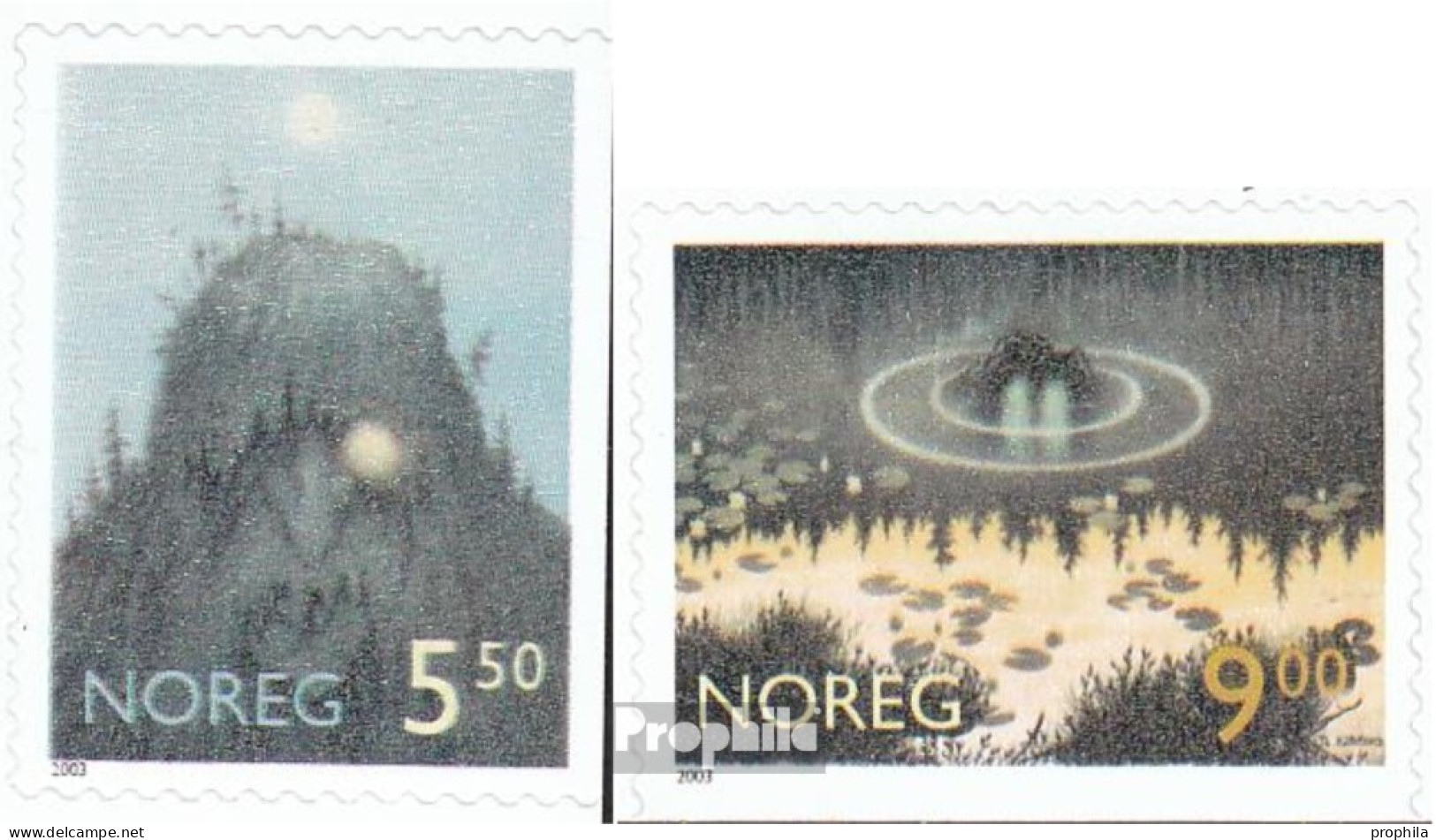 Norwegen 1463Dr-1464Du (kompl.Ausg.) Postfrisch 2003 Märchenfiguren - Unused Stamps