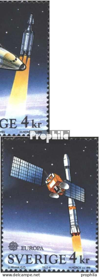 Schweden 1663-1665 (kompl.Ausg.) Postfrisch 1990 Europ. Weltraumfahrt - Unused Stamps