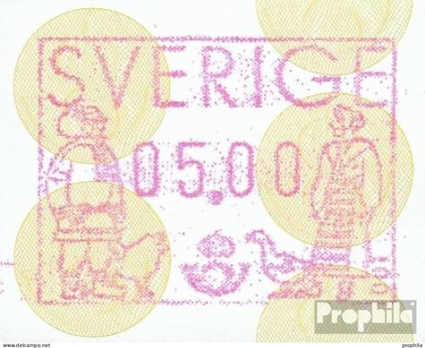 Schweden ATM1, 5.00 Nominale Postfrisch 1991 Automatenmarke - Timbres De Distributeurs [ATM]