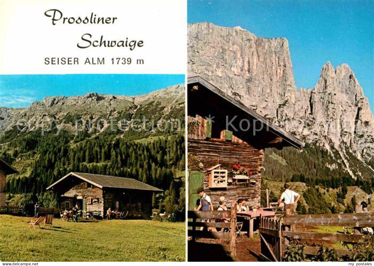 72685110 Seiser Alm Dolomiten Prossliner Schwaige Schlerngebiet Jausenstation   - Other & Unclassified