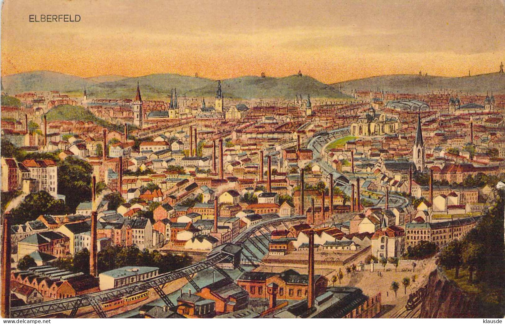 Elberfeld - Panorama Gel.1926 - Wuppertal