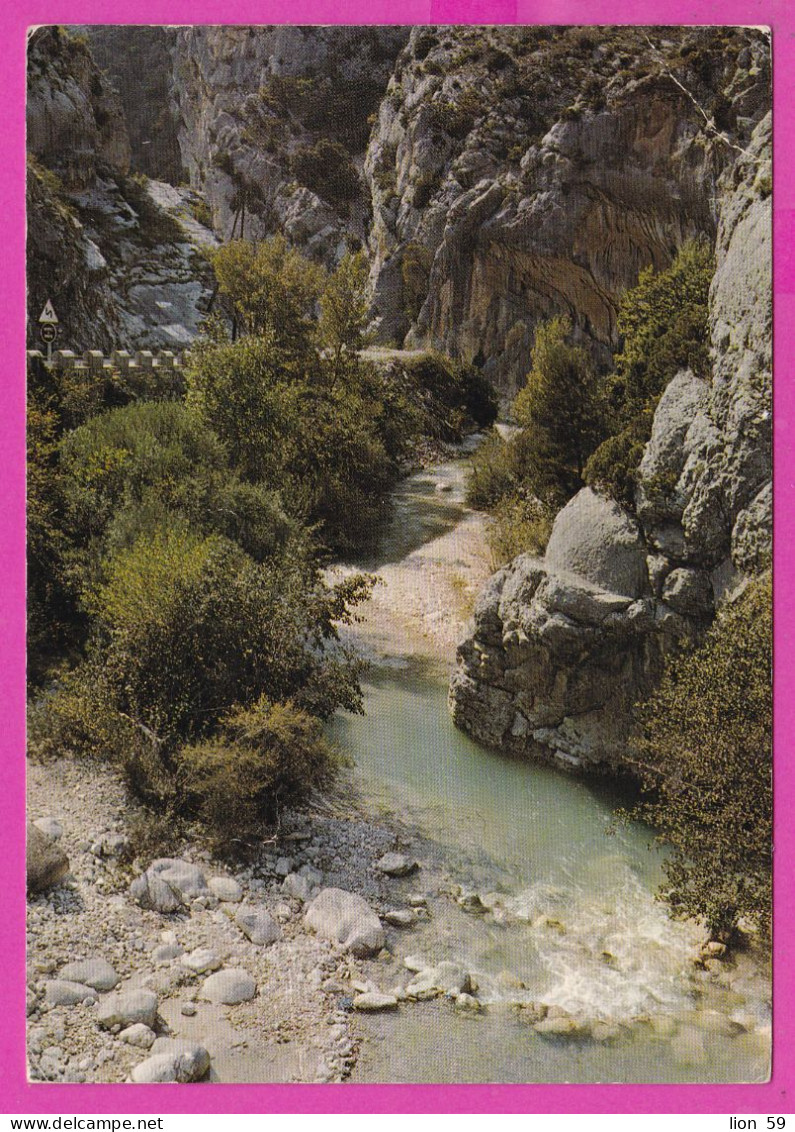 294183 / France - Buis-Les-Baronnies (Drome) Gorges D'Ubrieux PC 1971 USED 0.30+0.30 Fr. Marianne De Cheffer Flamme - 1967-1970 Marianne Of Cheffer