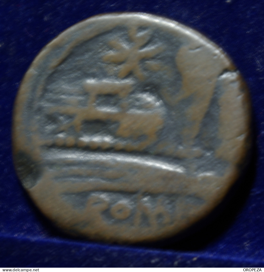 76  -  BONITO  AS  DE  JANO - SERIE SIMBOLOS -   MARIPOSA  - MBC - Republiek (280 BC Tot 27 BC)