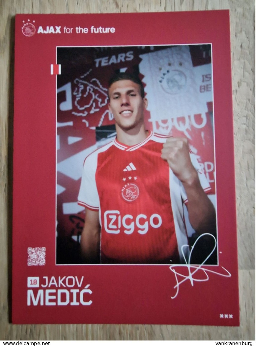 Card Jakov Medic - Ajax Amsterdam - 2023-2024 - Football - Soccer - Voetbal -Fussball - FC St. Pauli SV Wehen Istra 1961 - Football