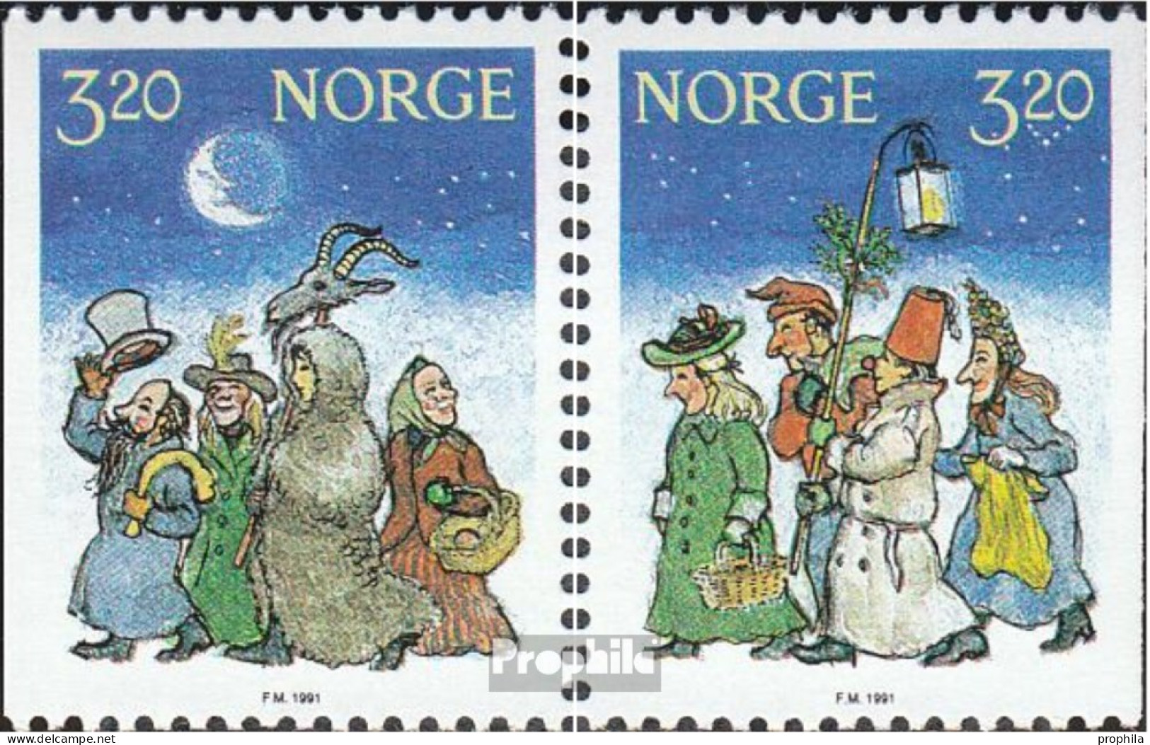 Norwegen 1082-1083 (kompl.Ausg.) Postfrisch 1991 Weihnachtsbräuche - Unused Stamps