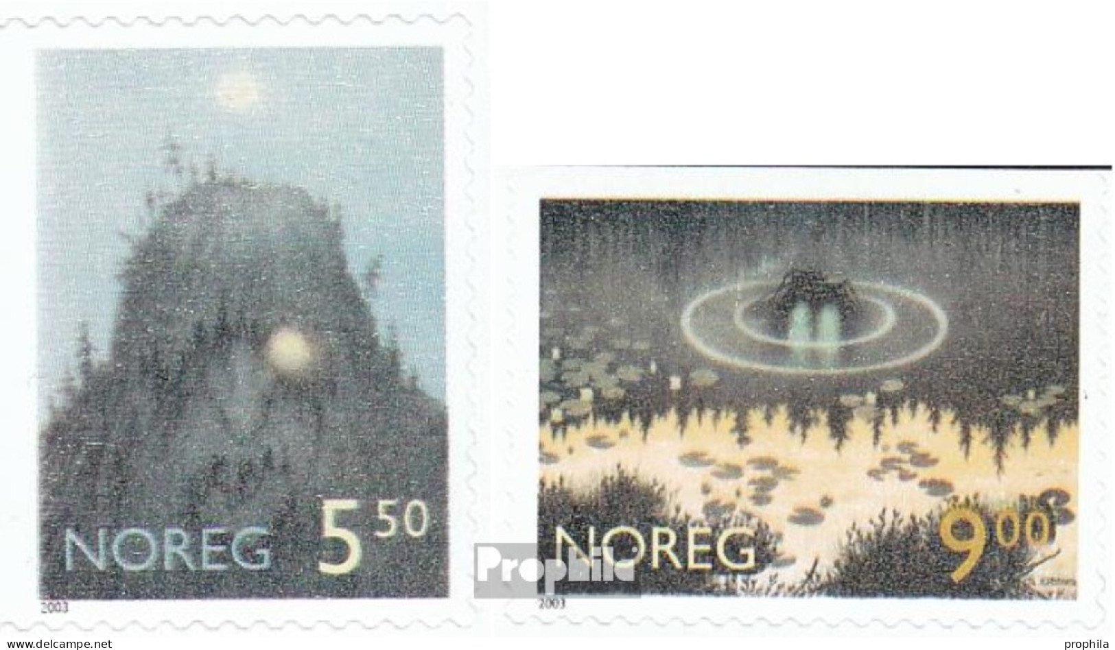 Norwegen 1463Dl-1464Do (kompl.Ausg.) Postfrisch 2003 Märchenfiguren - Unused Stamps