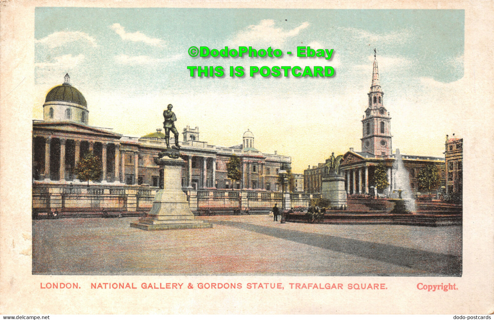 R423914 London. National Gallery And Gordons Statue. Trafalgar Square - Sonstige & Ohne Zuordnung