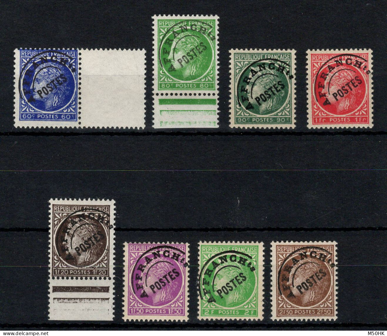 Preobliteres - YV 87 à 93 N** MNH Luxe Complete Mazelin - 1893-1947