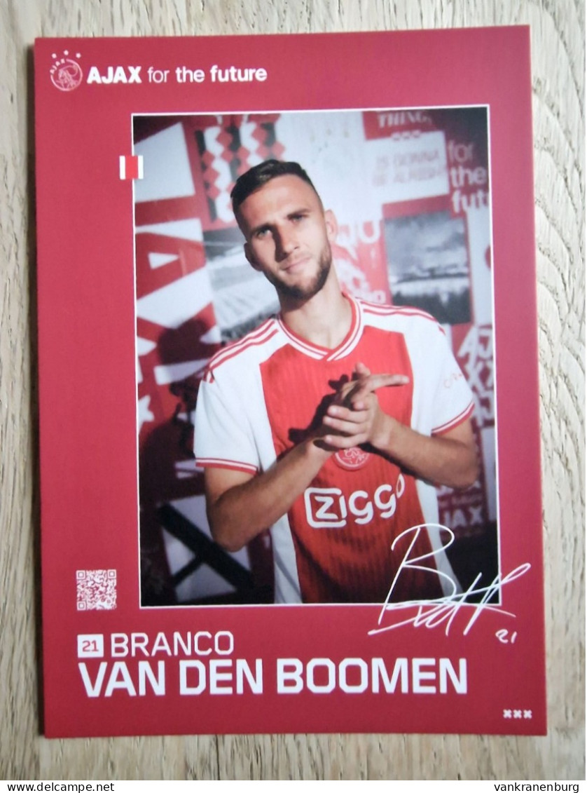 Card Branco Van Den Boomen - Ajax Amsterdam - 2023-2024- Football - Soccer - Voetbal - Fussball - Toulouse SC Heerenveen - Football