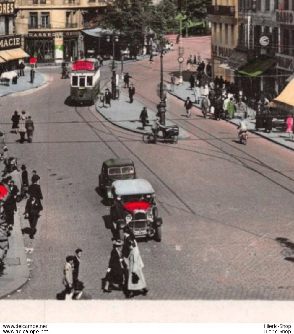 SAINT-ETIENNE  Place Du Peuple - Tramway - Automobiles - Triporteur-livreur CPSM ±1940 ♥♥♥ - Saint Etienne