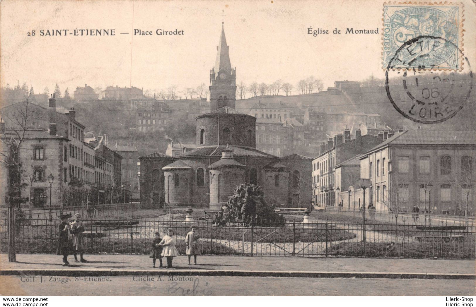 [42] SAINT-ETIENNE - PLACE GIRODET - EGLISE DE MONTAUD Cpa 1906 ♥♥♥ - Saint Etienne