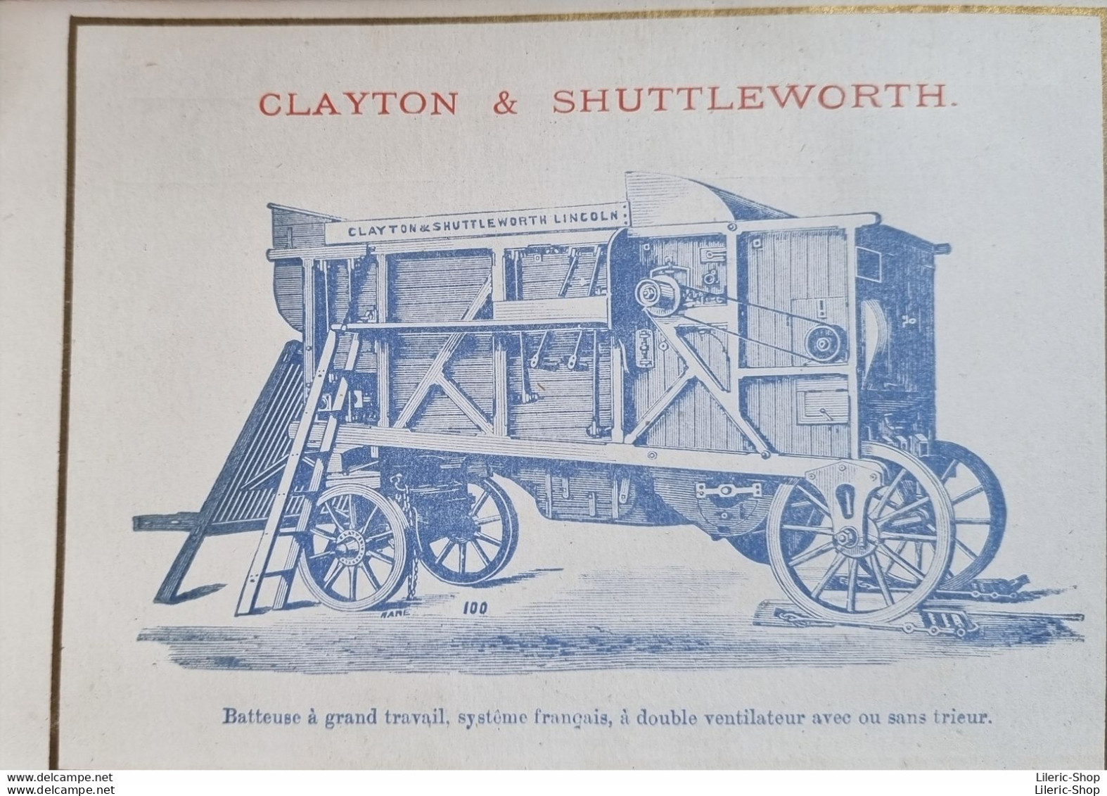 ± 1900 Dépliant publicitaire CLAYTON & SHUTTLEWORTH - Fabricants de locomobiles 12 modèles - Très bon état