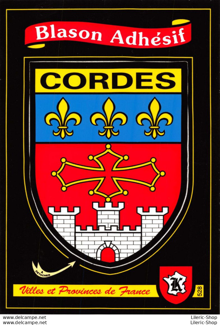 [81] CORDES - Cpm Autocollant Adhésif Blason écusson ♥♥♥ - Cordes