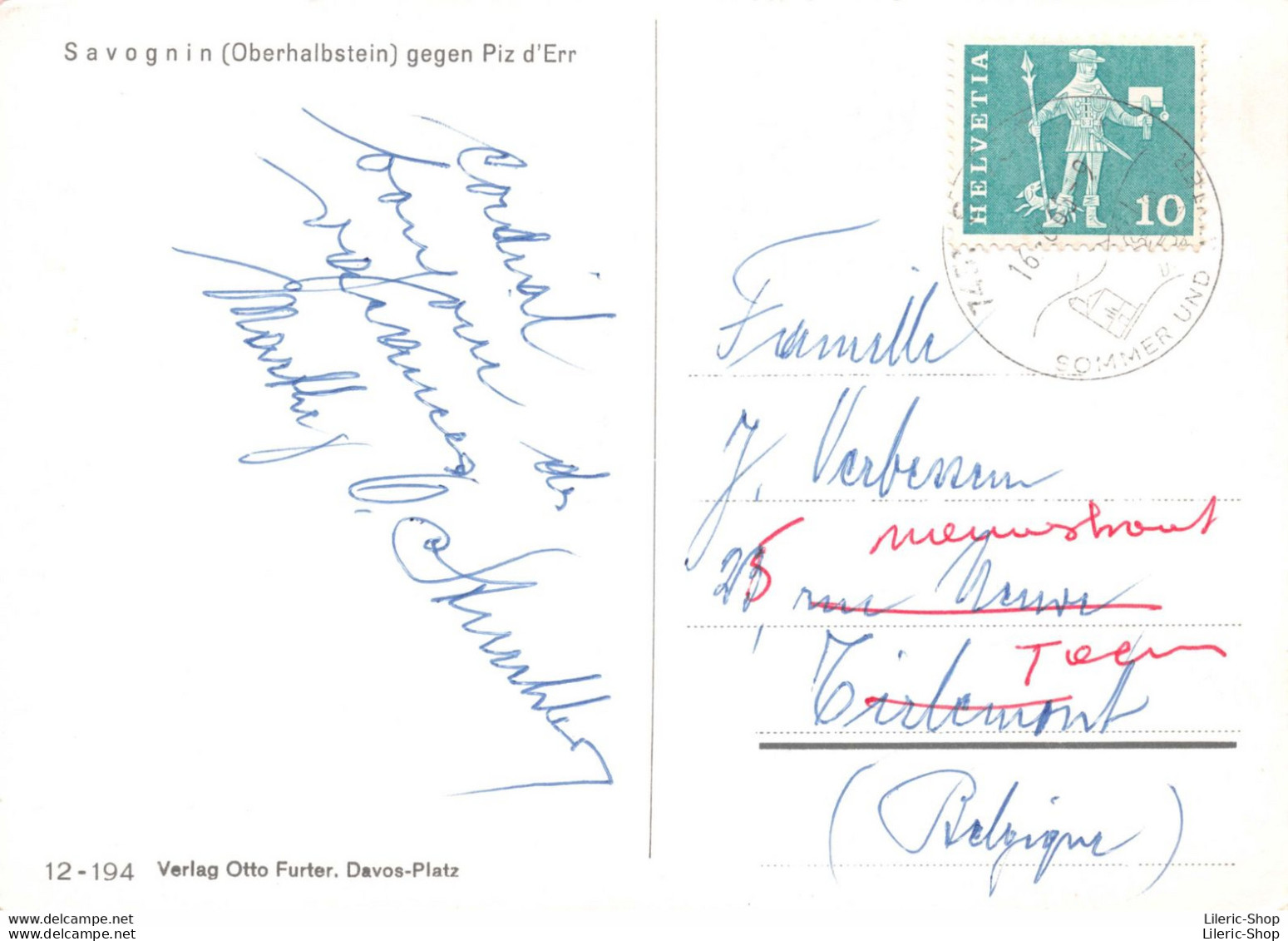 Suisse > GR Grisons - SAVOGNIN Gegen Piz D'Err - Cpsm GF 1965 ♥♥♥ - Savognin