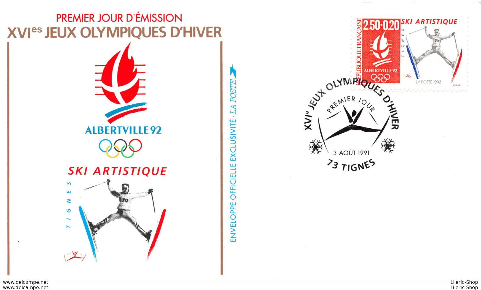 Premier Jour D'émission - FDC - Alberville 1992 - Jeux Olympiques D'hiver - Lot De 10 Enveloppes Différentes -  ♥♥♥ - 1990-1999