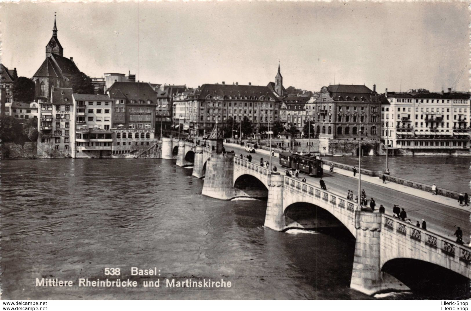 Suisse > BS Bâle-Ville - BASEL - Mittlere Rheinbrücke Und Martinskirche Cpsm PF 1952 ♥♥♥ - Bazel