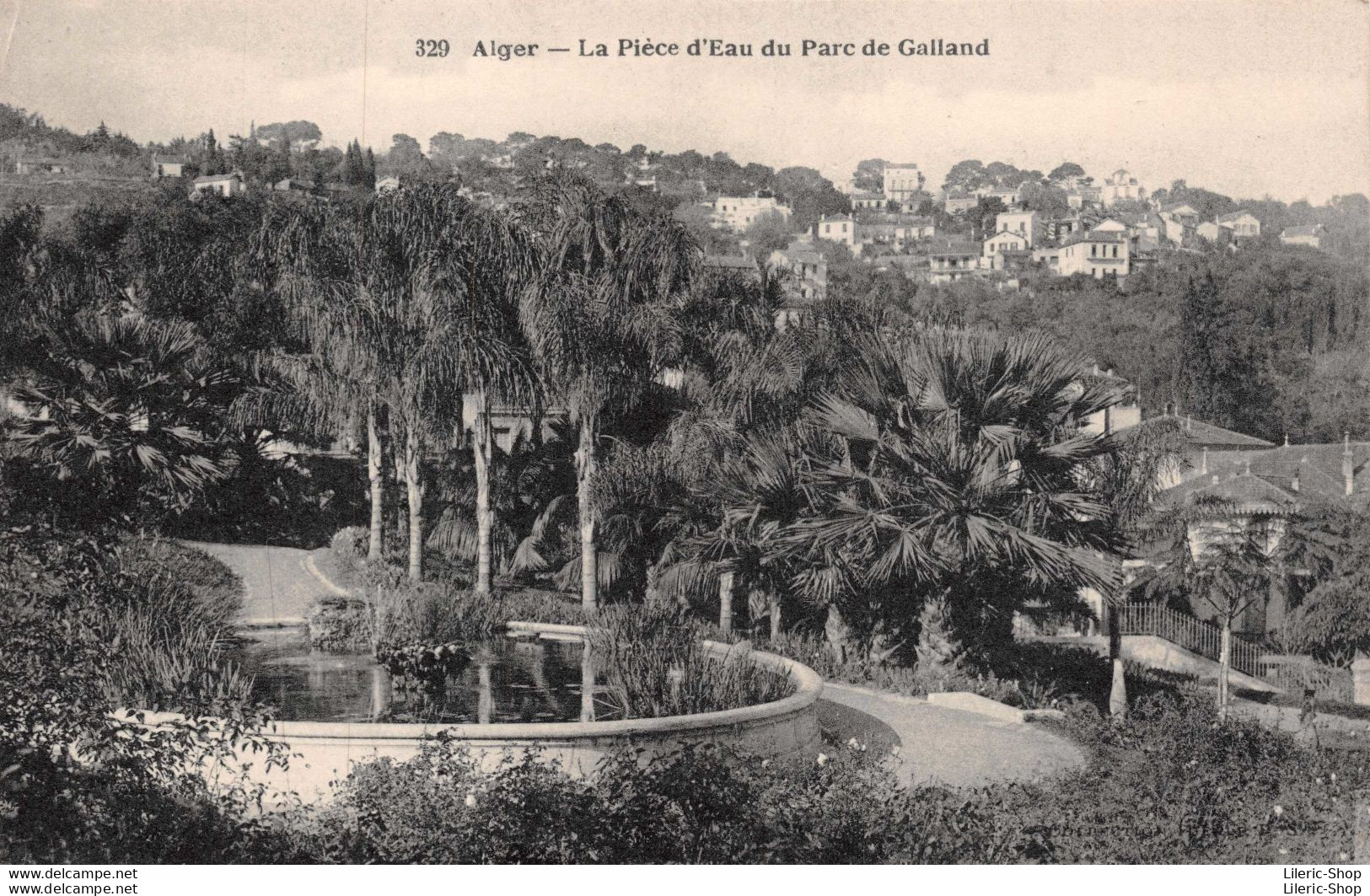 ALGER  La Pièce D'Eau Du Parc Galland -  N°320 Collection Idéale  Cpa 1926 ♥♥♥ - Algiers