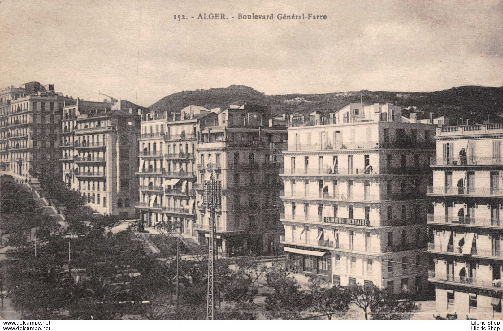 ALGER  Boulevard Général Farre- Tramway  N° 152 Collection Idéale  Cpa ±1920 ♥♥♥ - Algerien